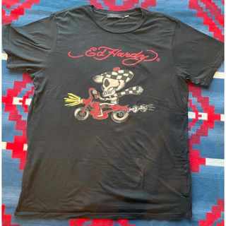 エドハーディー(Ed Hardy)のEd Hardy ブラックTシャツ　XL(Tシャツ/カットソー(半袖/袖なし))