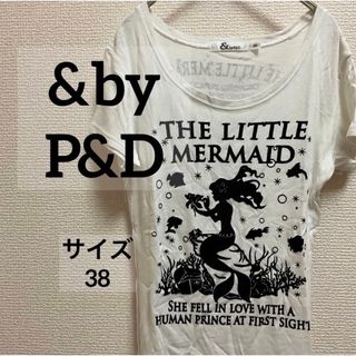 アンドバイピーアンドディー(&byP&D)のピンキー&ダイアン　Tシャツ　38　リトルマーメイド　レディース(Tシャツ(半袖/袖なし))