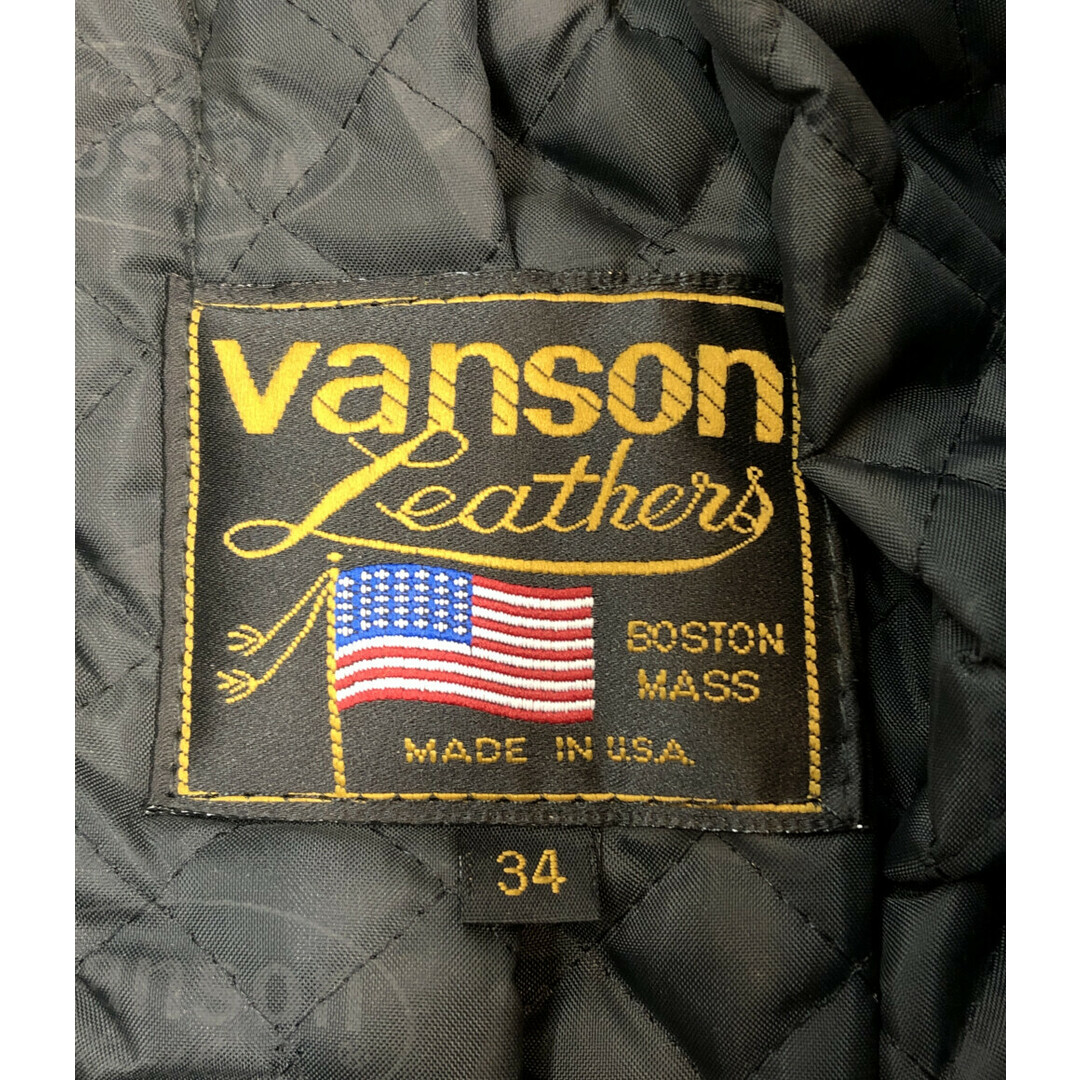 VANSON(バンソン)のバンソン VANSON ダブルライダースジャケット    メンズ 34 メンズのジャケット/アウター(ライダースジャケット)の商品写真