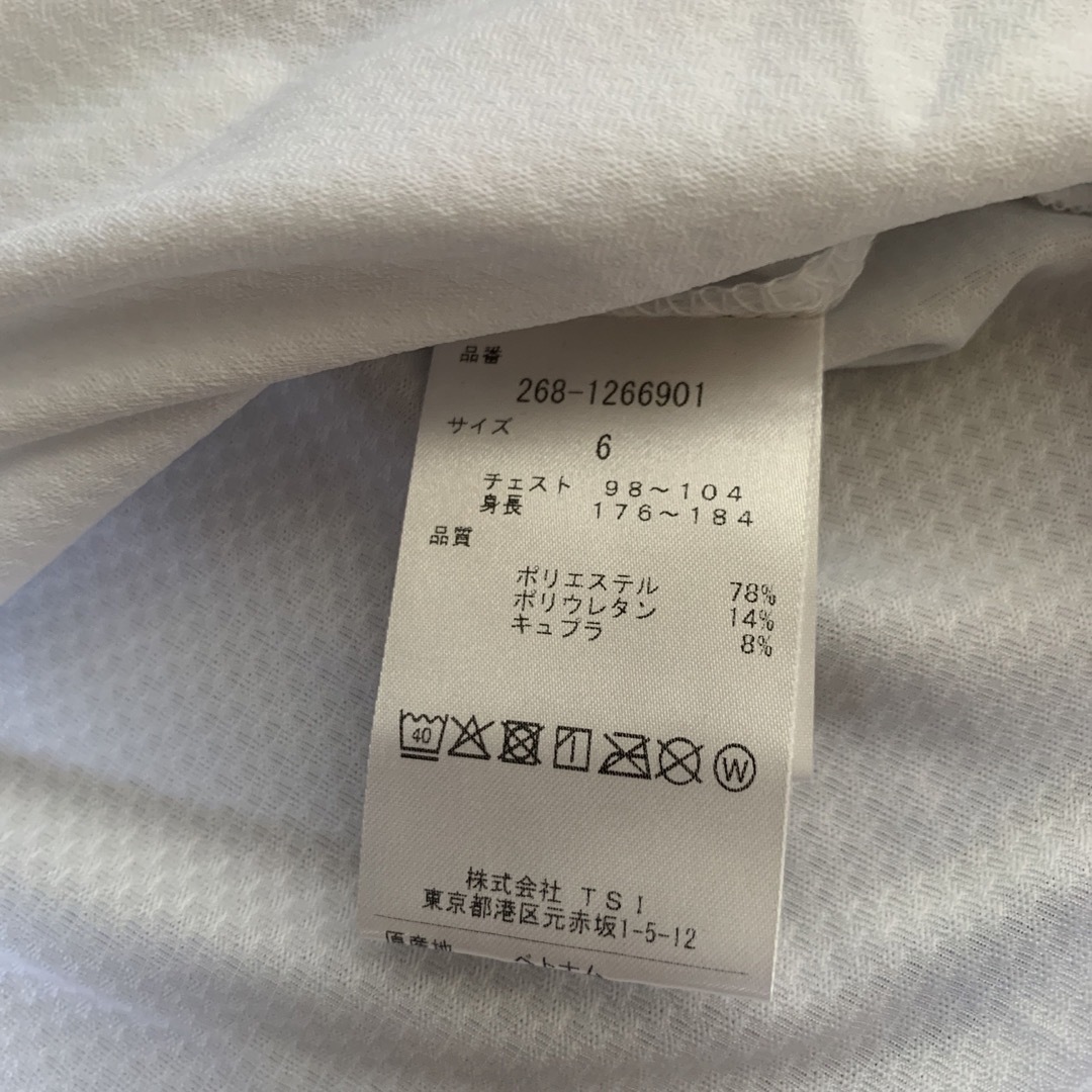 PEARLY GATES(パーリーゲイツ)のパーリーゲイツPGG裏メッシュハイネックシャツ白サイズ6 メンズのトップス(シャツ)の商品写真