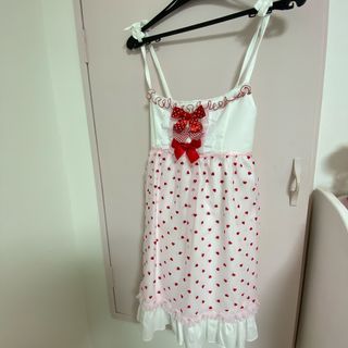 ナイルパーチ JSK ジャンパースカート ジャンスカ ハート 赤