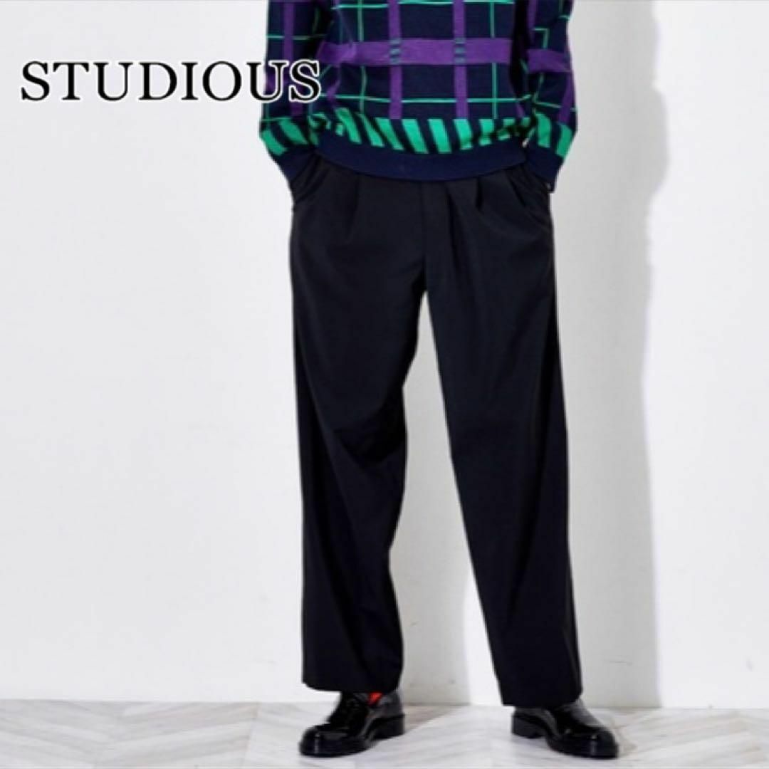 美品★STUDIOUS 2タックワイドスラックス 0918