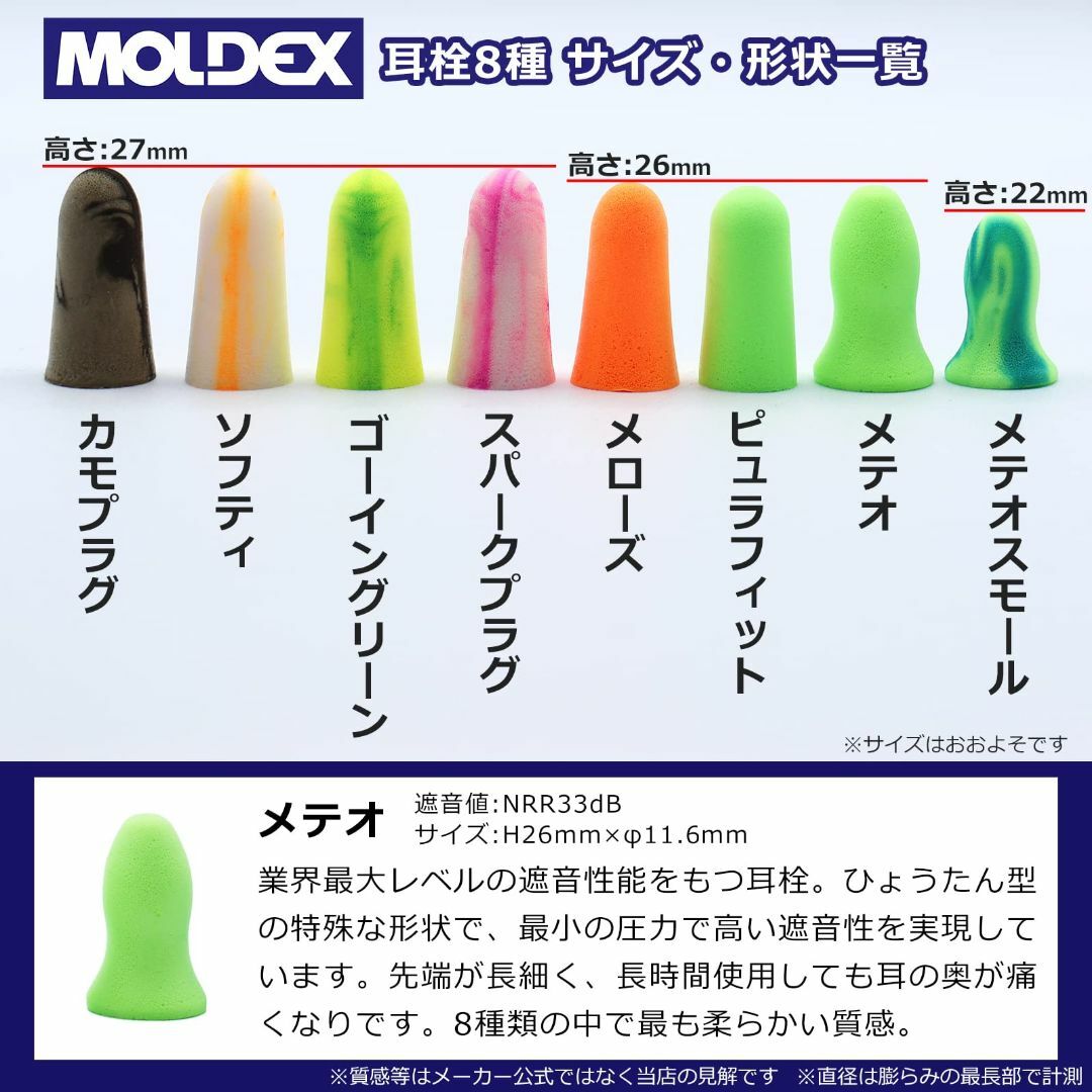 【色: メテオスモール】MOLDEX(モルデックス) メテオスモール 200ペア