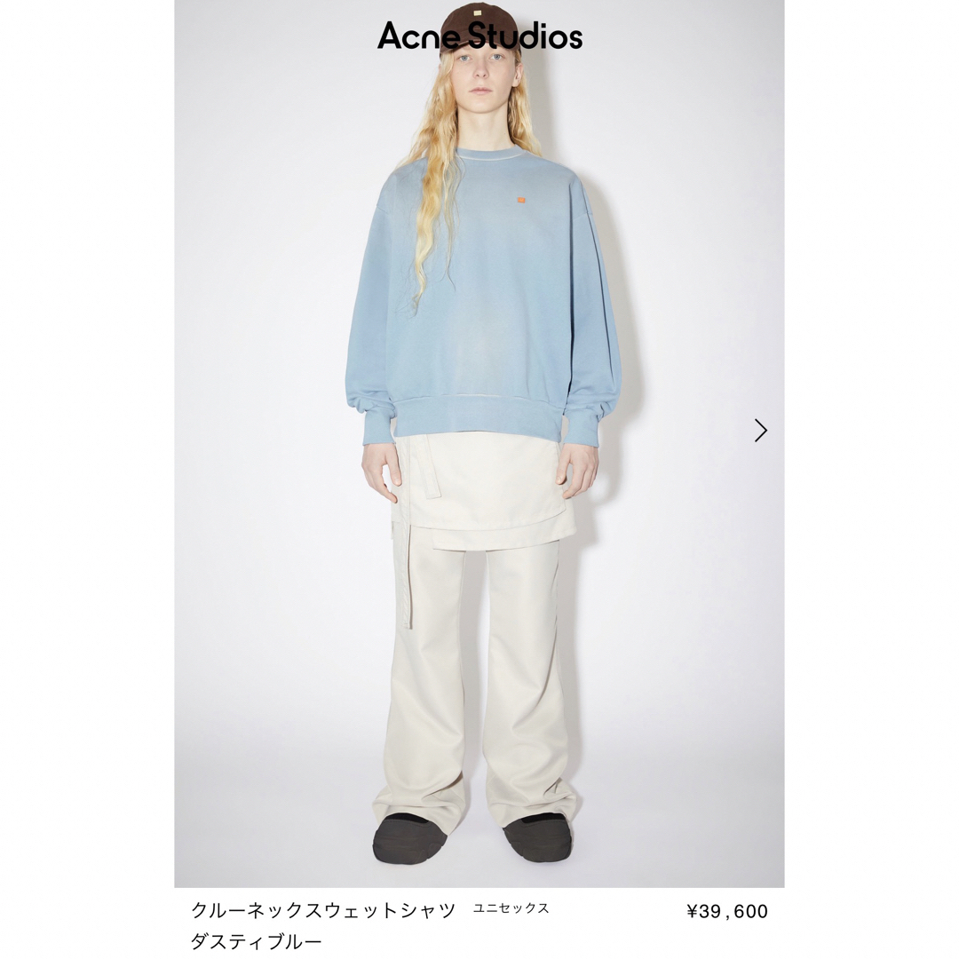 定価36300円21aw Acne studios Faceパッチロゴスウェット