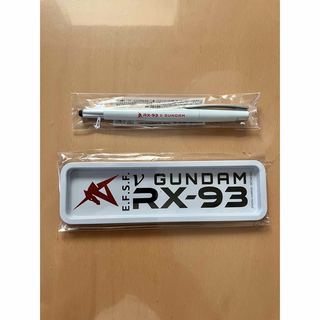 νガンダム　タッチペン付きボールペン＆缶トレー(νGUNDAM RX-93)