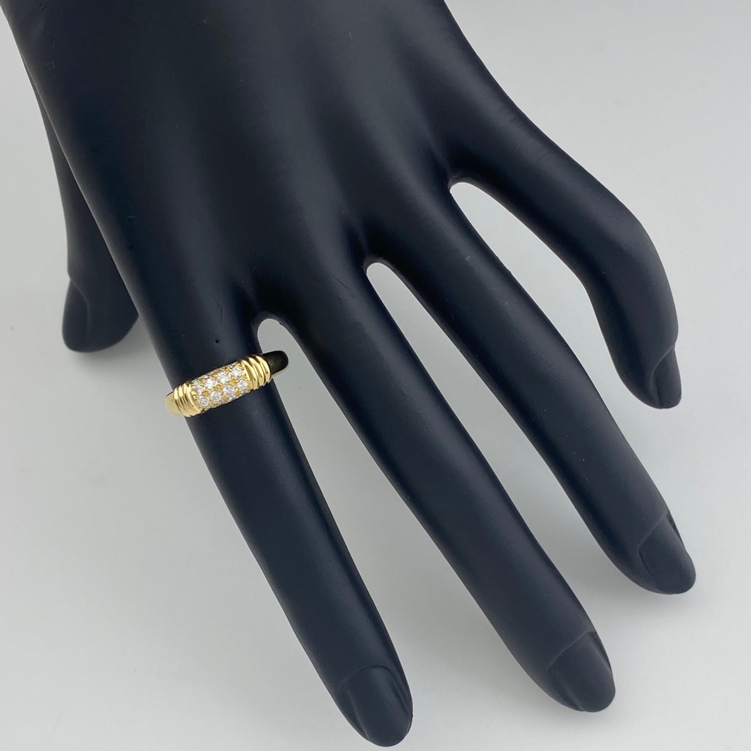 Dior(ディオール)のディオール メレダイヤ デザインリング 12号 YG 【中古】 レディースのアクセサリー(リング(指輪))の商品写真