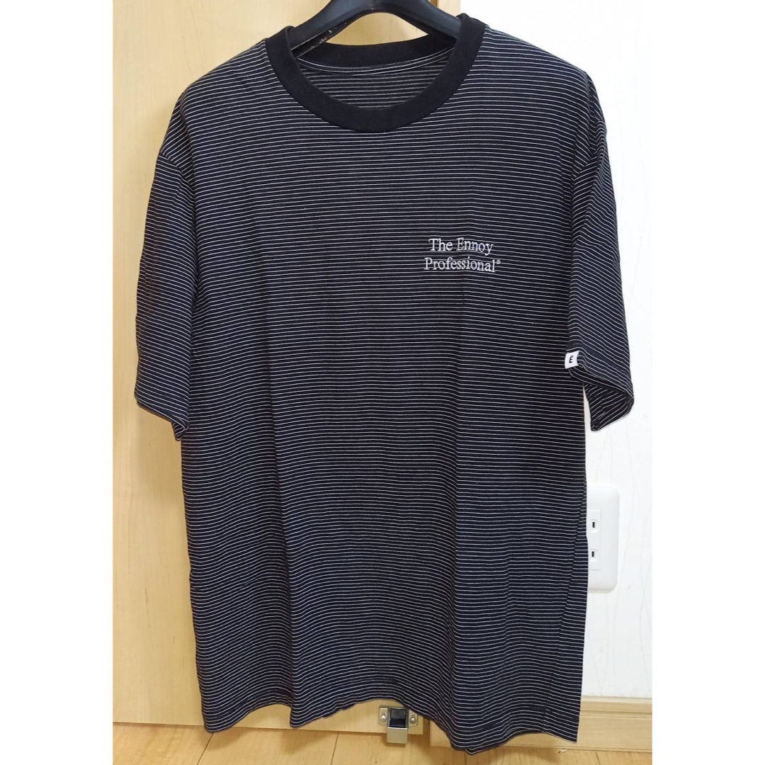 ennoy S/S Boder T-Shirt (BLACK × WHITE)-