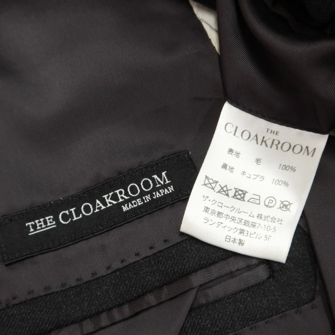 ザ クロークルーム THE CLOAKROOM ウール 3ピース 2B セットアップ スーツ ダークグレー【サイズ表記なし（M位）】【メンズ】 8