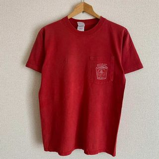 00s  GILDAN  Tシャツ　プリント　ワンポイント　半袖　古着(Tシャツ/カットソー(半袖/袖なし))