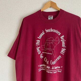 90s  USA製　フルーツオブザルーム　Tシャツ　半袖　プリント　古着(Tシャツ/カットソー(半袖/袖なし))