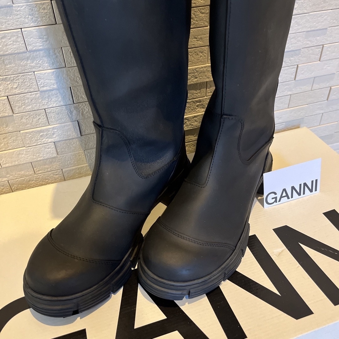 ganni ロングブーツ ラバーブーツの通販 by kiki's shop|ラクマ