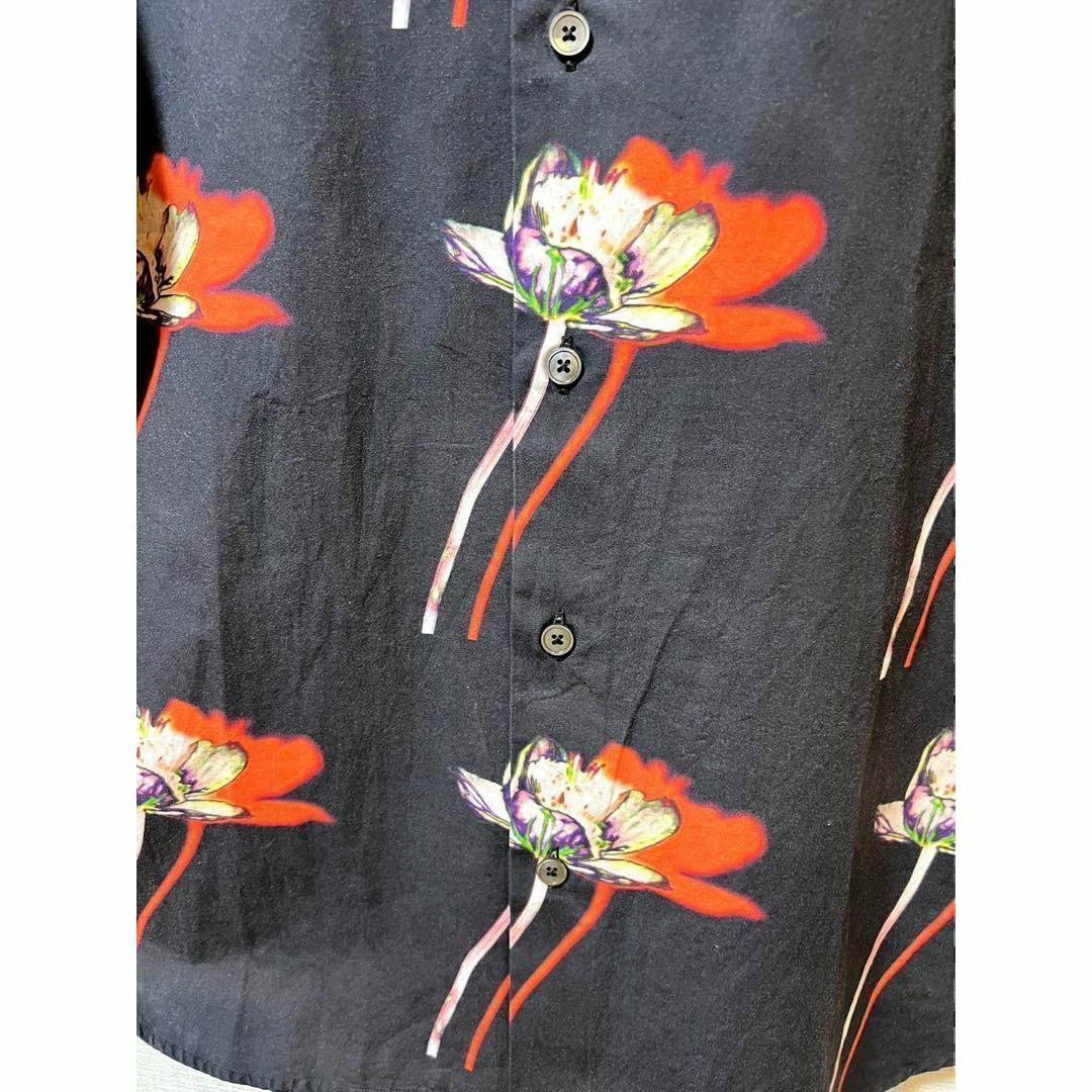 ポールスミス 黒 花柄 メンズ シャツ - シャツ