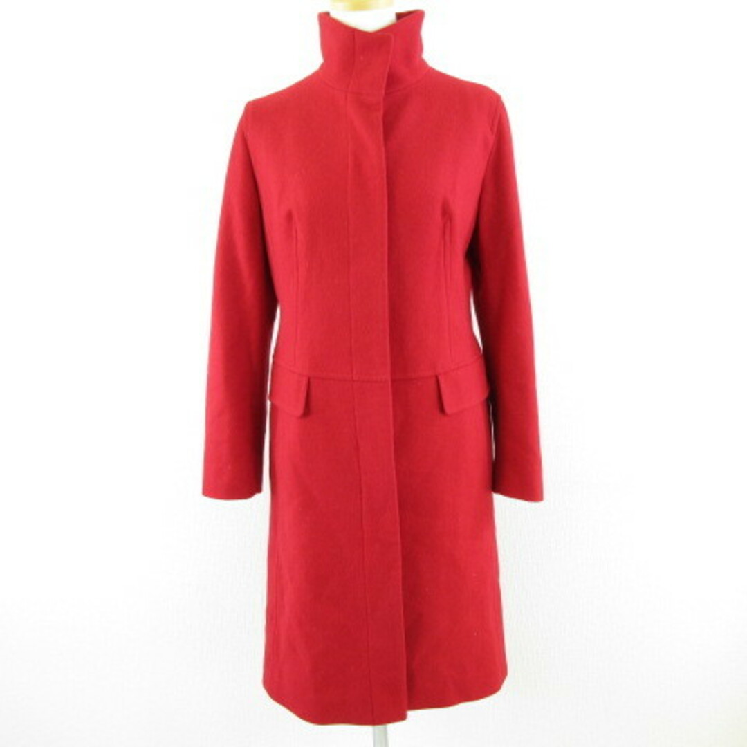 ROPE’(ロペ)のロペ ROPE スタンドカラーコート ロング 長袖 赤 7 *A482 レディースのジャケット/アウター(ロングコート)の商品写真