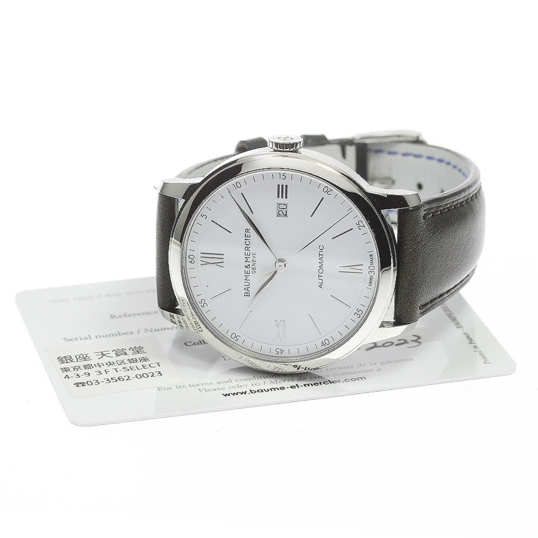 ボーム＆メルシェ Baume & Mercier MOA10332 クラシマ デイト 自動巻き メンズ 美品 保証書付き_772701