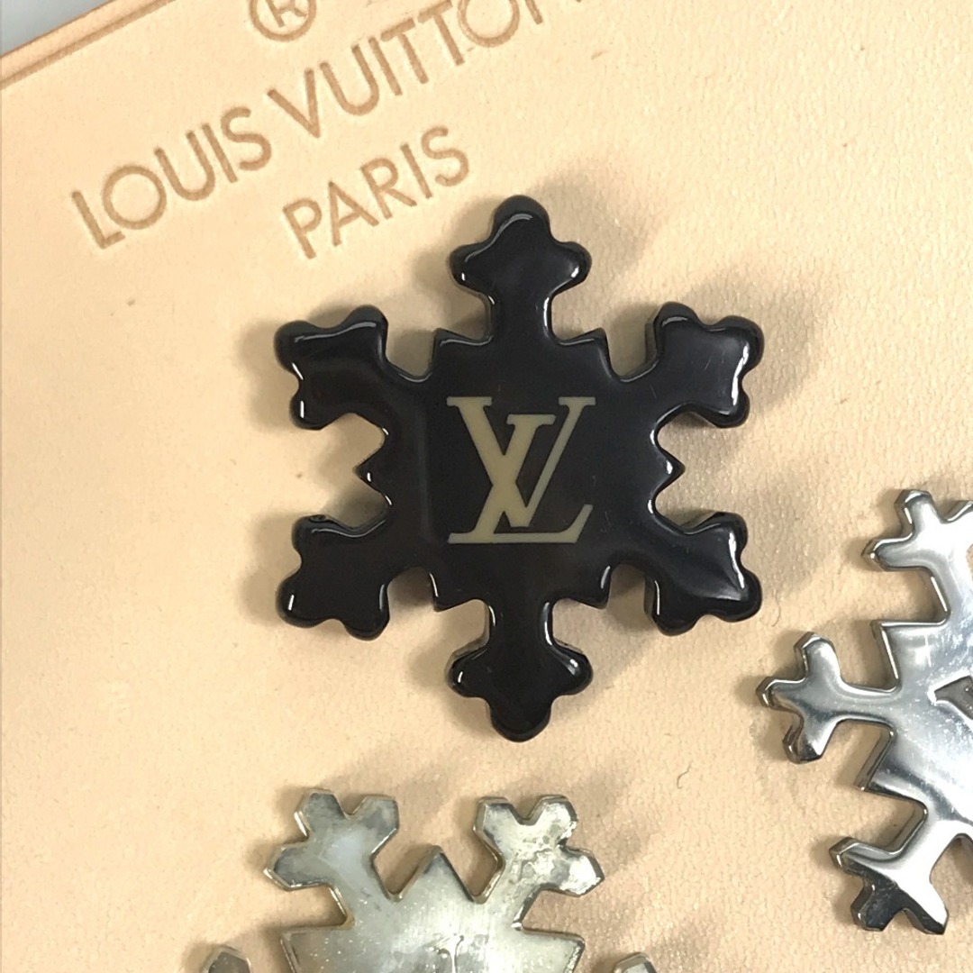 ルイヴィトン LOUIS VUITTON キット ピンズ エトワール デ ネイジ M65390 雪の結晶 ピンバッジ 3点セット ブローチ プラスチック シルバー 4