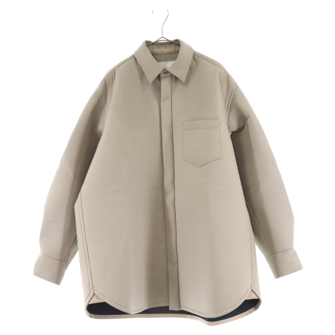 Sacai サカイ 23AW Suiting Bonding Shirt スーチング ボンディング ジャケット グレー 23-06895