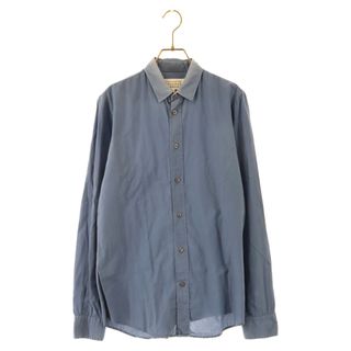 マルタンマルジェラ(Maison Martin Margiela)のMaison Margiela メゾンマルジェラ 13AW Slim シェルボタン レギュラーカラー長袖シャツ ブラウス ブルー S50DL0213(シャツ)