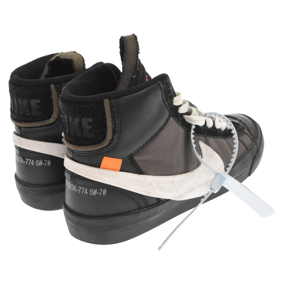 NIKE ナイキ ×OFF-WHITE BLAZER MID GRIM REAPER ブレーザーミッドグリムリーパー ミッドカットスニーカー ブラック AA3832-001 US6/24cm