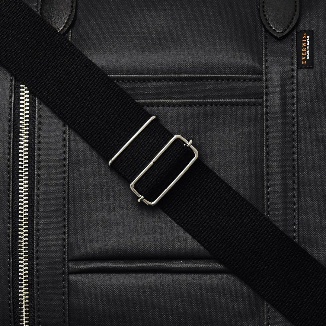 【色: ブラック】エバウィン 日本製ビジネスバッグ 撥水加工 A4サイズ収納可