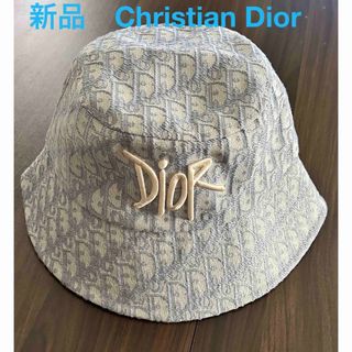 クリスチャンディオール BOUTIQUE トロッター ハット 帽子 総柄 紺
