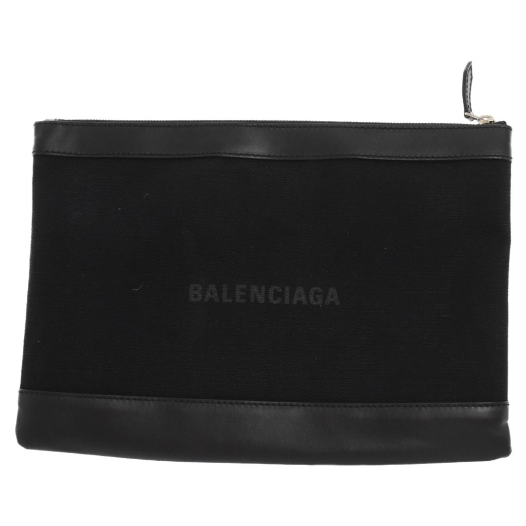 BALENCIAGA バレンシアガ ネイビークリップM クラッチバッグ ブラック 373834