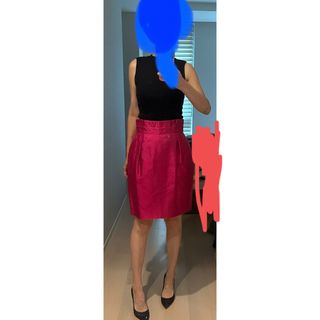 ケイトスペードニューヨーク(kate spade new york)の未使用　ケイトスペード  シルク　スカート　ピンク(ひざ丈スカート)