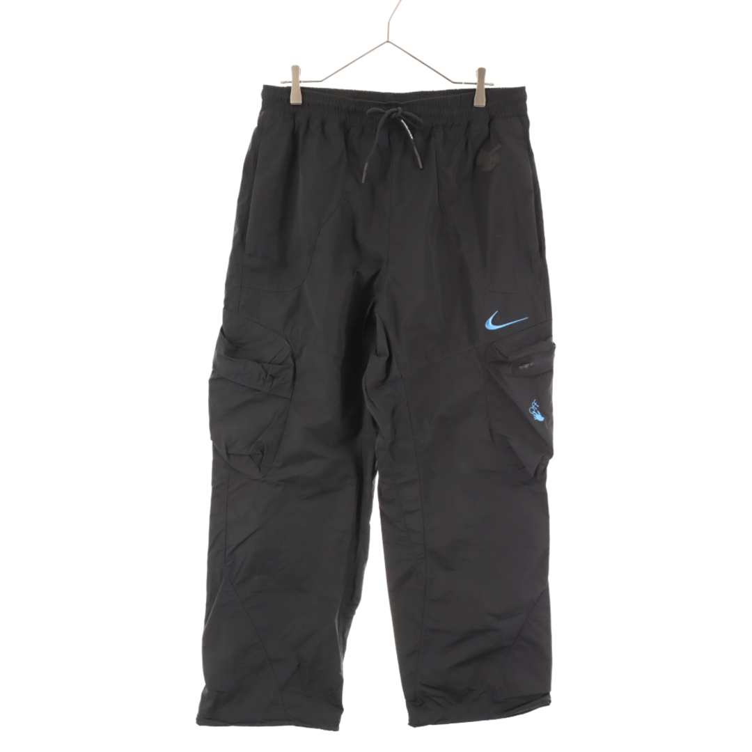 NIKE ナイキ ×OFF-WHITE AS M NRG CL TRACKPANTS オフホワイト トラックパンツ ロゴ刺繍ナイロンパンツ ブラック DN1705-010