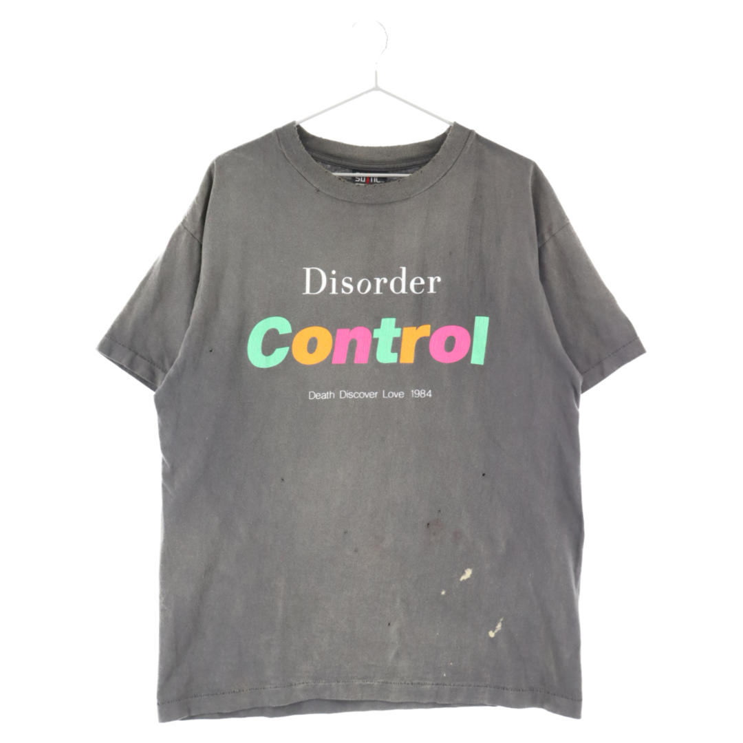 SAINT MICHAEL セントマイケル 23SS Control ヴィンテージ加工プリント半袖Tシャツ SM-S23-0000-001 グレー