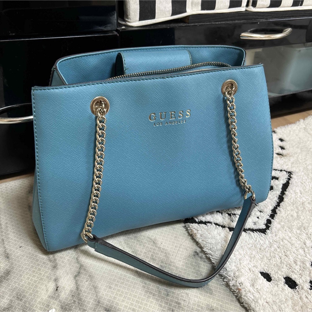 GUESS - GUESS♥ショルダーバック チェーン ブルーの通販 by Chim's
