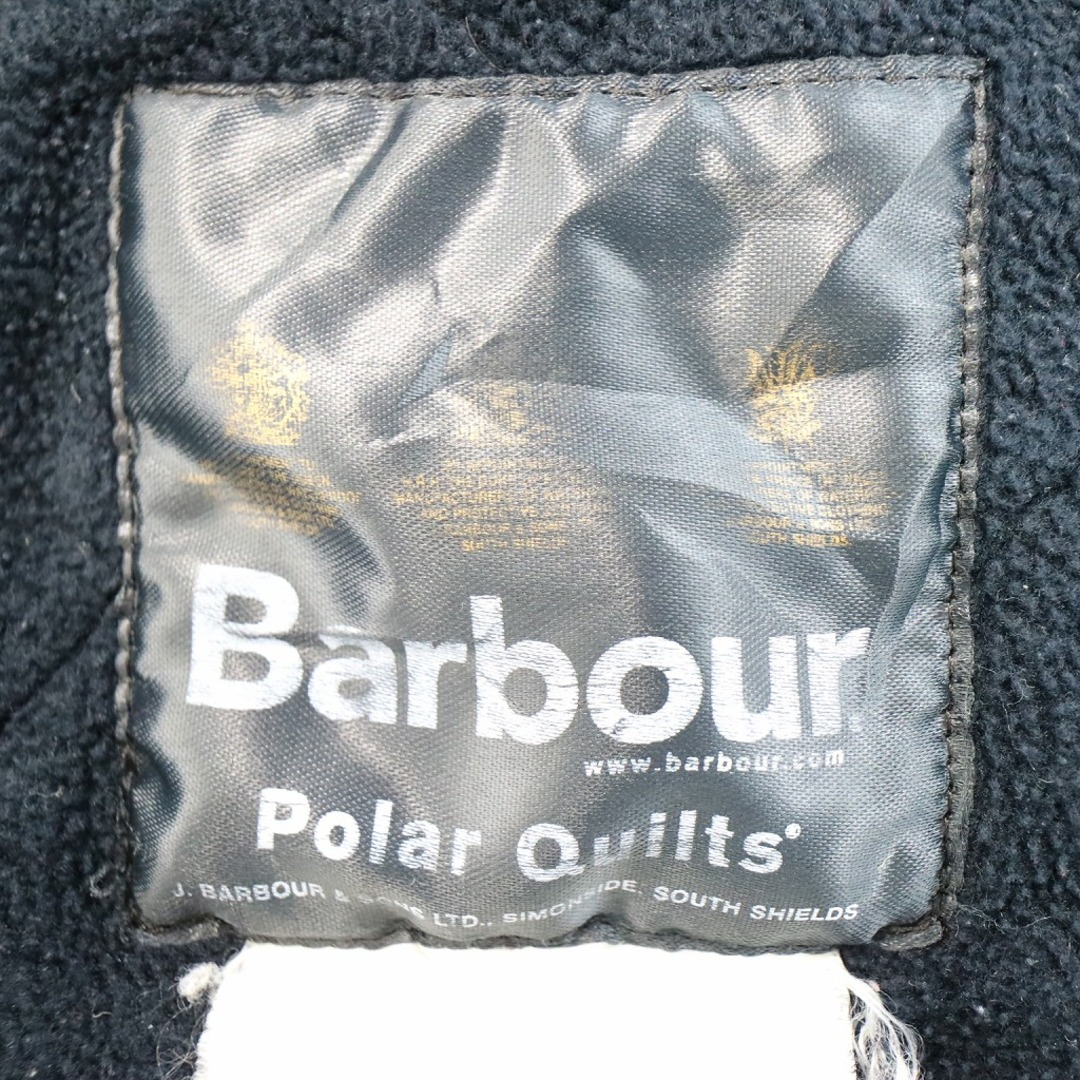 Barbour(バーブァー)のBarbour バブアー Polar Quilts ポーラーキルト キルティングジャケット 防寒 襟コーデュロイ切替 ネイビー(メンズ XL相当)中古 古着 O3058 メンズのジャケット/アウター(その他)の商品写真