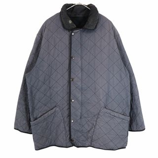 バーブァー(Barbour)のBarbour バブアー Polar Quilts ポーラーキルト キルティングジャケット 防寒 襟コーデュロイ切替 ネイビー(メンズ XL相当)中古 古着 O3058(その他)