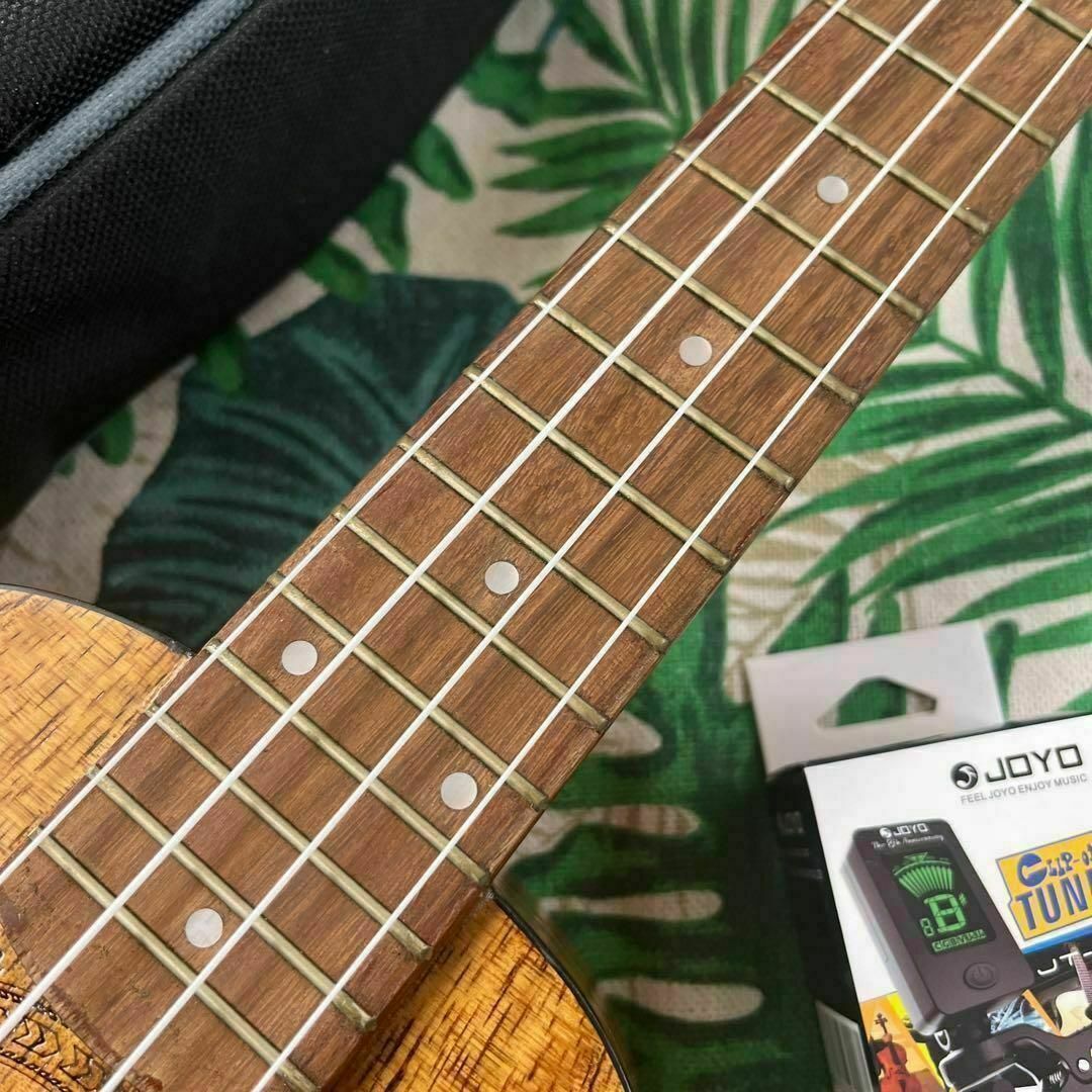 【camwood ukulele】チーク材のエレキ・ソプラノウクレレ【セット付】 4
