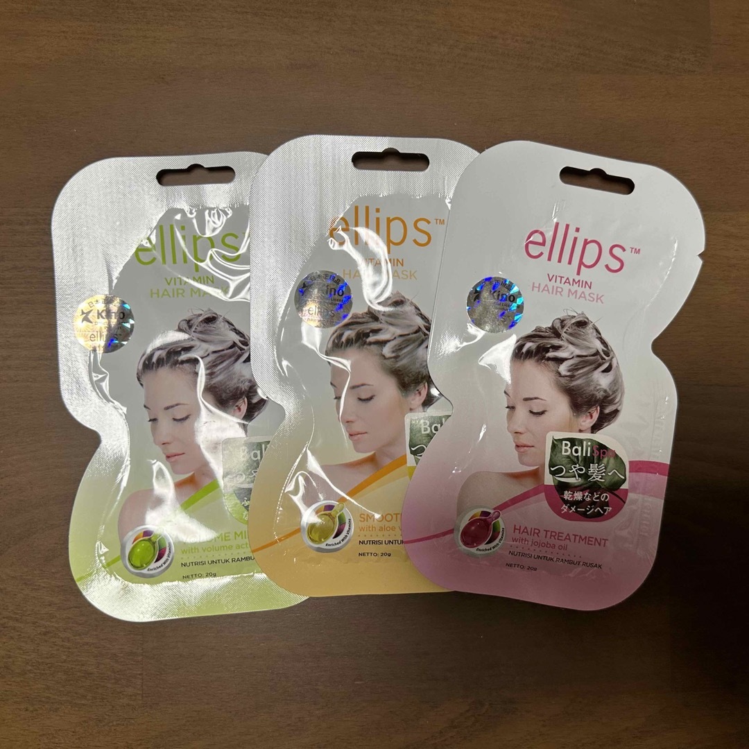 ellips(エリップス)のellips エリップス ヘアーマスク ヘアパック 3個 コスメ/美容のヘアケア/スタイリング(ヘアパック/ヘアマスク)の商品写真