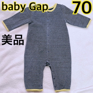 ベビーギャップ(babyGAP)の【美品】babyGAP 長袖 ロンパース 70cm ベビー服 男の子 女の子(ロンパース)