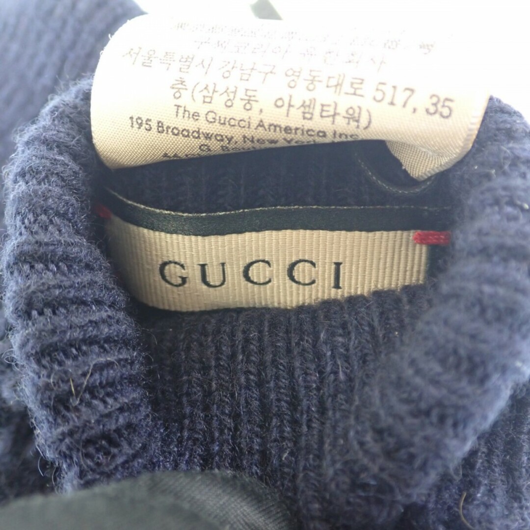 【中古】【Sランク】GUCCI グッチ GGロゴグローブ 手袋 676116 4GACX 4179 カシミヤ ウール ネイビー Sサイズ メンズ 秋冬 ファッション小物【ISEYA】 メンズのファッション小物(手袋)の商品写真