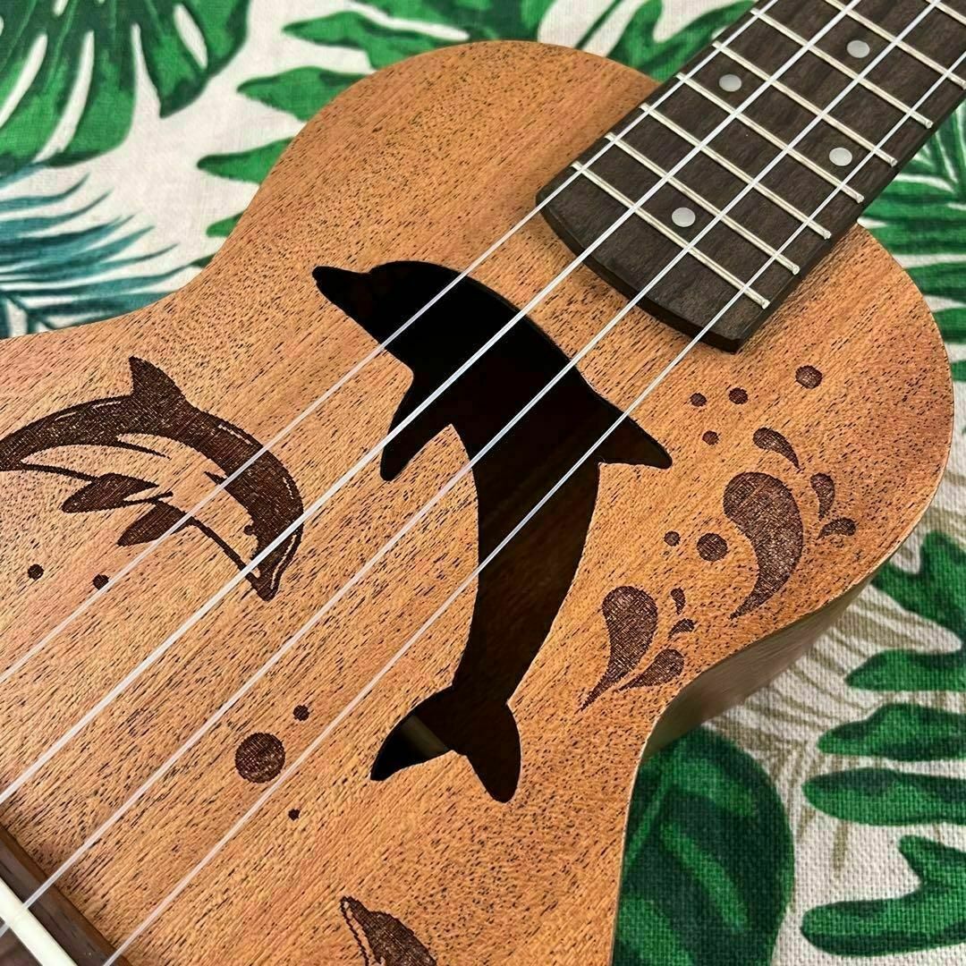music ukulele】ドルフィン・エレキソプラノウクレレ【UK専門店】-