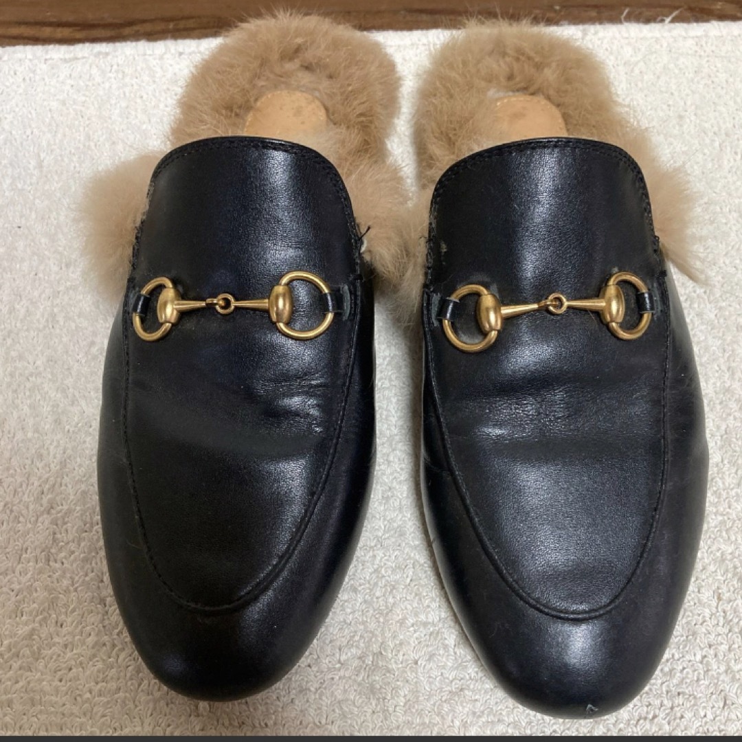 ビットローファー ファーサンダル レディースの靴/シューズ(スリッポン/モカシン)の商品写真