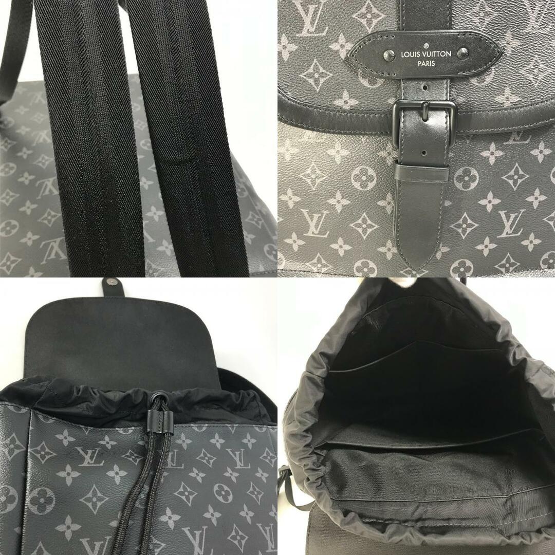 ルイヴィトン LOUIS VUITTON ソミュール バックパック M45913 モノグラム エクリプス  カバン  リュックサック モノグラムエクリプスキャンバス ブラック 美品