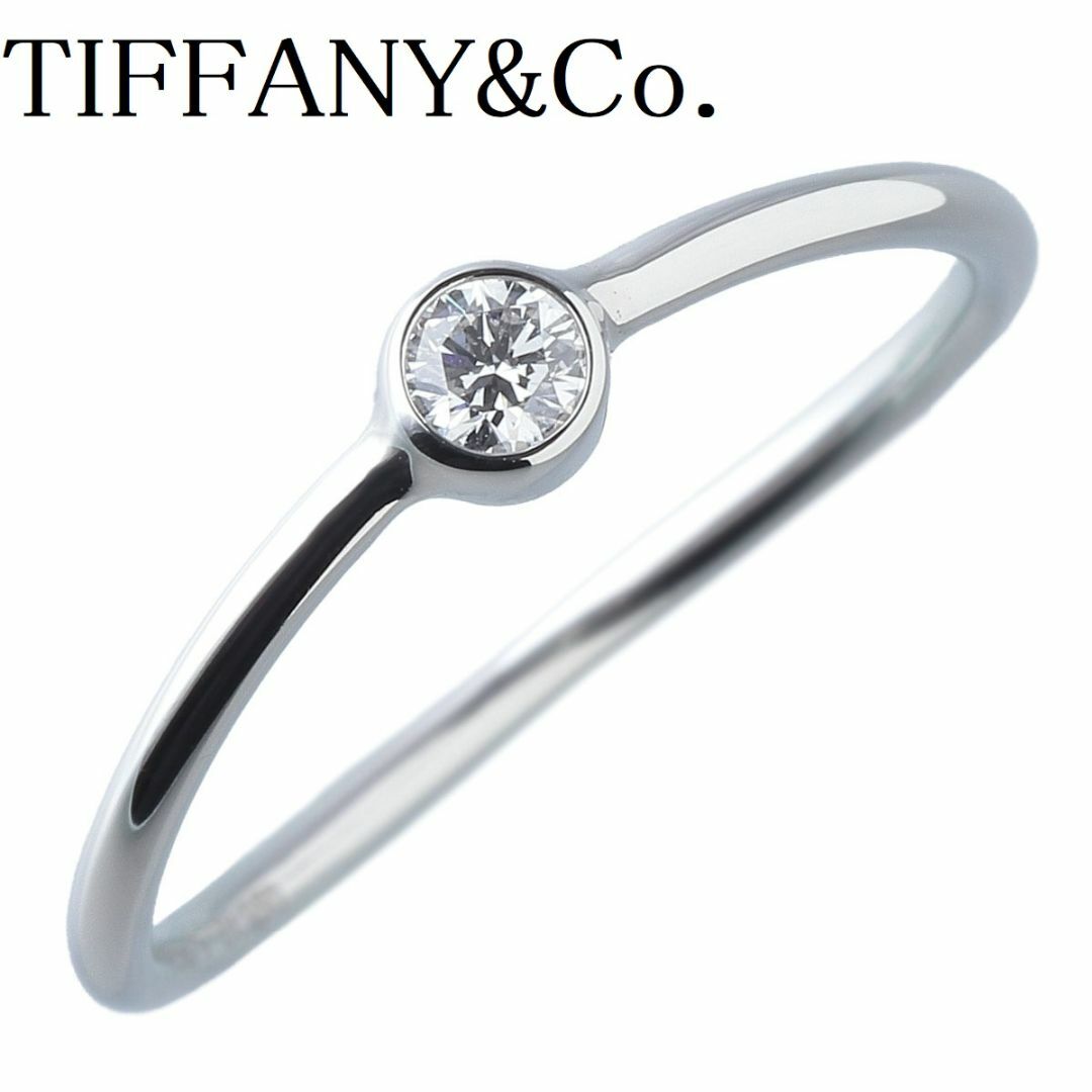 Tiffany & Co. - ティファニー ダイヤ リング ウェーブ シングルロウ 7.5号～8号 PT950 ショップカード(2023年) TIFFANY【13728】