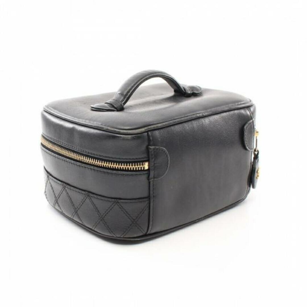 CHANEL - ビコローレ ハンドバッグ バニティバッグ レザー ブラック