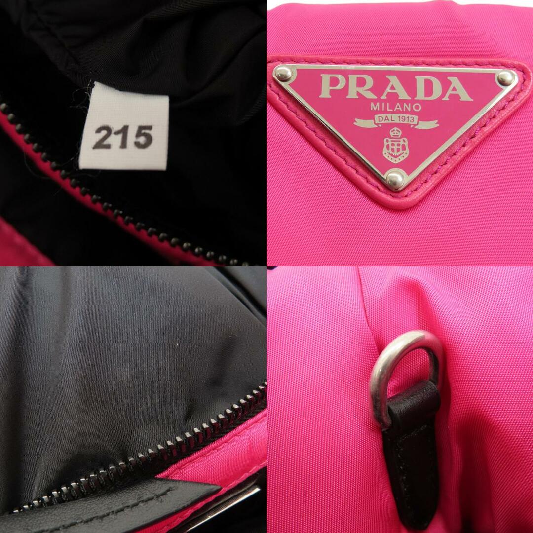 PRADA(プラダ)のPRADA ロゴ金具 ハンドバッグ ナイロン レザー レディース レディースのバッグ(ハンドバッグ)の商品写真