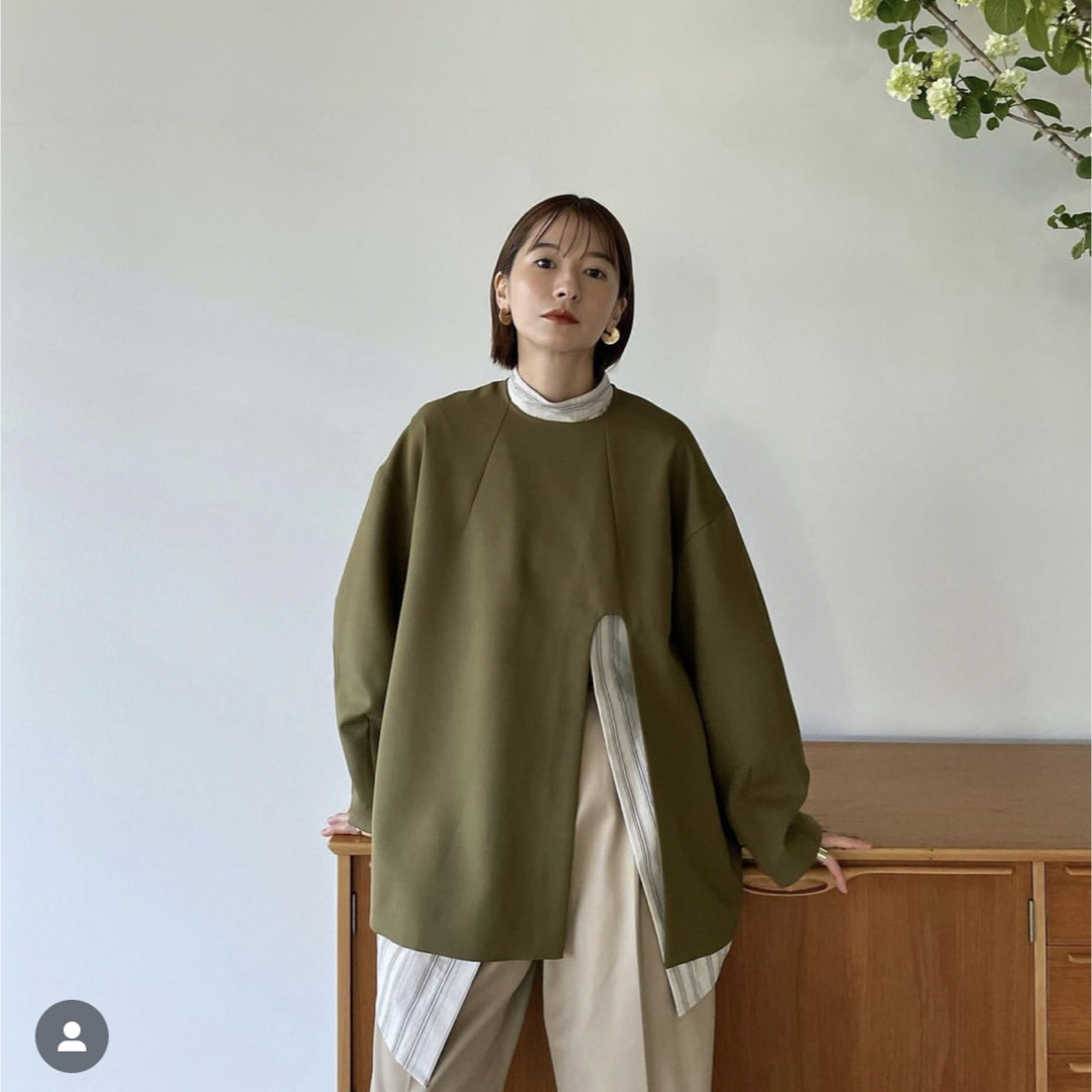 CLANE クラネARCH CUT DOUBLE CLOTH TOPSトップス-