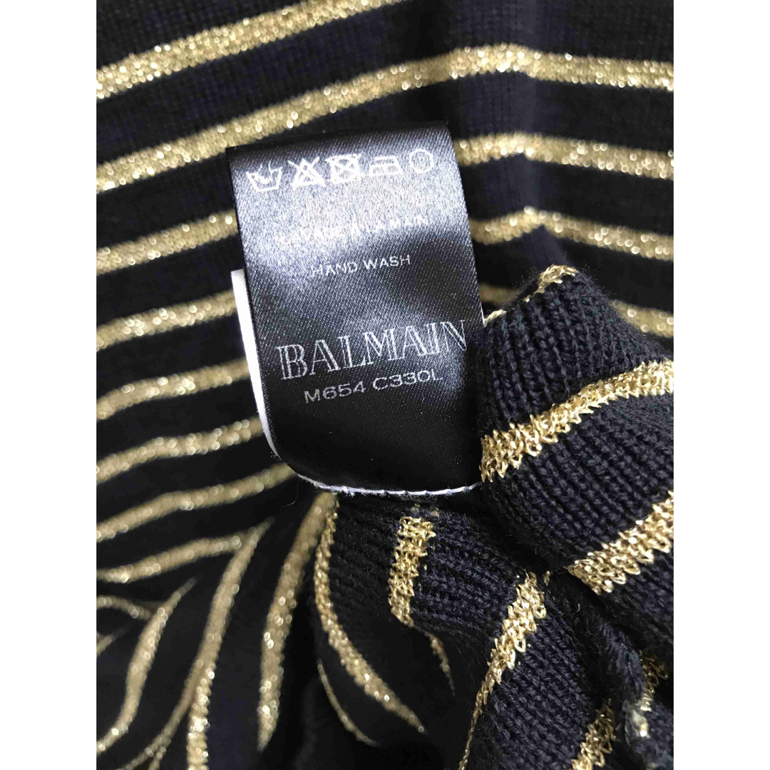 BALMAIN - 国内正規 BALMAIN バルマン ラメボーダー ニットの通販 by
