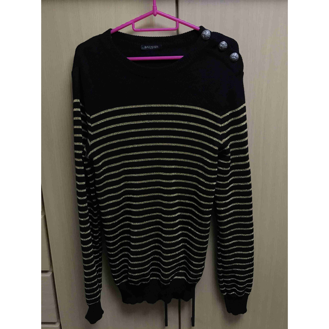 BALMAIN - 国内正規 BALMAIN バルマン ラメボーダー ニットの通販 by