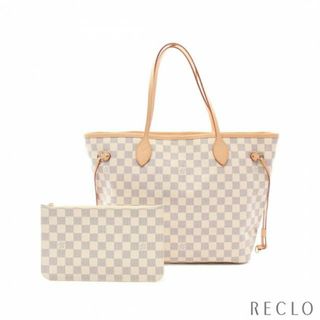 ルイヴィトン(LOUIS VUITTON)のネヴァーフルMM ダミエアズール ショルダーバッグ トートバッグ PVC レザー ホワイト(トートバッグ)