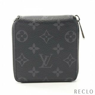 ルイヴィトン(LOUIS VUITTON)のジッピーコンパクトウォレット モノグラムエクリプス ラウンドファスナー二つ折り財布 PVC レザー ブラック(折り財布)