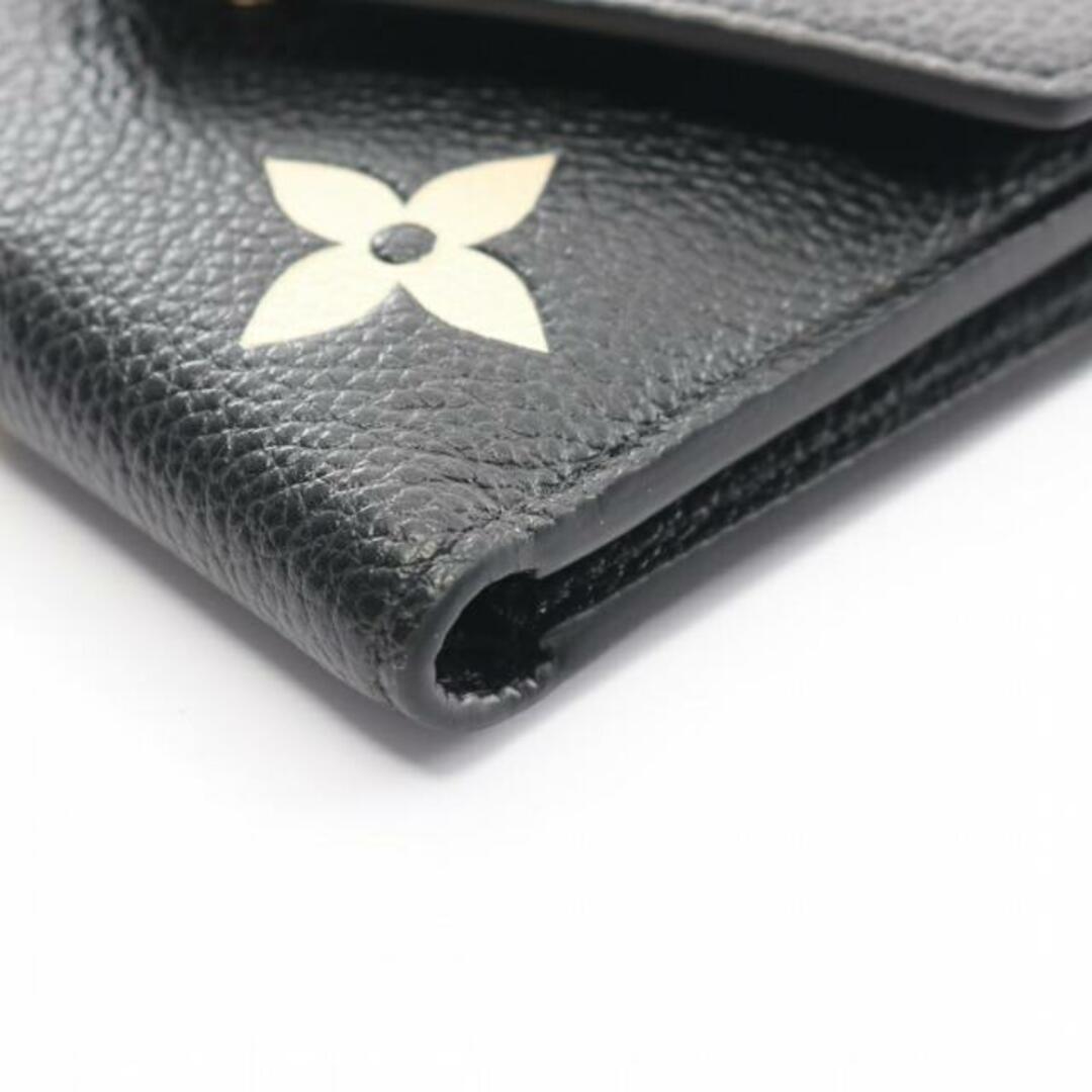 LOUIS VUITTON(ルイヴィトン)のポルトフォイユ ヴィクトリーヌ モノグラムアンプラント ノワール 三つ折り財布 レザー ブラック オフホワイト レディースのファッション小物(財布)の商品写真