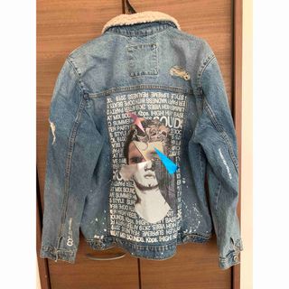 ZARA バックプリントデニムジャケット L
