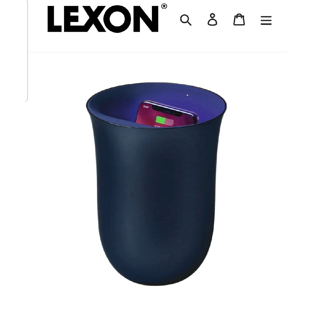 LEXON(レクソン)のLEXON (レクソン) OBLIO UV除菌ワイヤレス充電器 スマホ/家電/カメラのスマートフォン/携帯電話(バッテリー/充電器)の商品写真