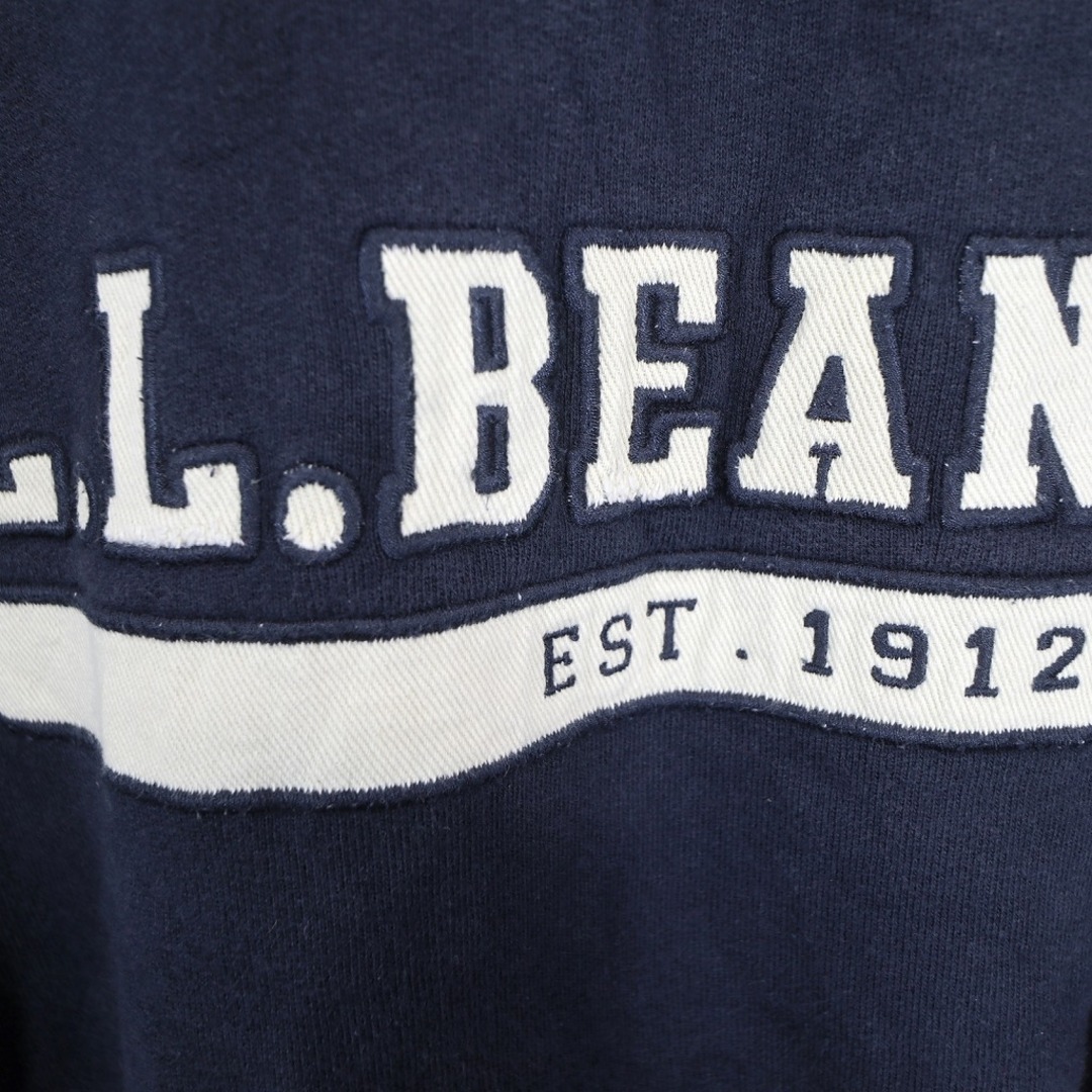 L.L.Bean(エルエルビーン)のL.L.Bean エルエルビーン ロゴ刺繡 スウェット Vガゼット 丸首 トレーナー ブラック (メンズ XL) 中古 古着 O3312 メンズのトップス(スウェット)の商品写真